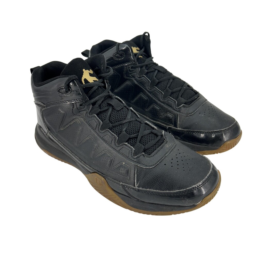AND1 Basketball Shoes Mens Size 12 Black Gum Mid Top Sneakers MNA143GX002